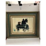 Framed Amish Painting Signed Kevin McAldin Approx
