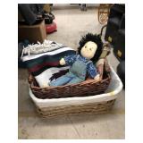 Baskets, Doll, Blankets