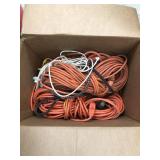 Box of Extension Cords & Rope