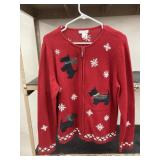Scottie Dog zipped lambs wool sweater