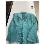 Teal suede jacket Sz M