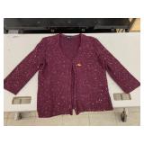 Maroon sequined sweater szXL