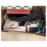 Box of misc, light items, Belt