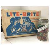 Vntg Lite - Brite with Sheets and quart jar of
