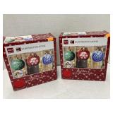 Two sets of inflatable ornaments.