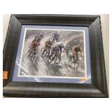 Bicycling race print