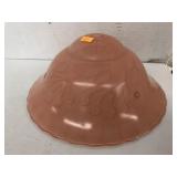 Vntg Art Deco Peach Glass Ceiling Light Fixture