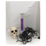 Skull, Glass Jar, Lights (did not turn on)