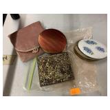 Vntg Compacts mirrors, one unglued top