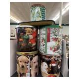 Christmas Tins and Coca Cola Tray