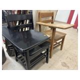 2 Vintage Wooden School Desks