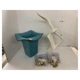 Pot, bird Statue, Tie on Bells