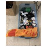 Tote with Wire, Tools, crouquet, Misc