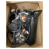 Box of electronics, lights