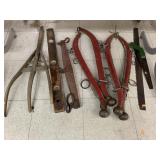 Vntg Horse Hames, Level, Yoke, Saw Blades, Misc