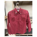 Fringed western shirt (padded shoulders)