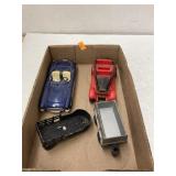 Flat of cars and wagons (57 Corvette)