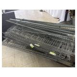 Metal Shelving w/ Support Rails  - cart not
