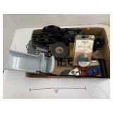 Flat of Misc, Snow Cleats, can Crusher, Rifle