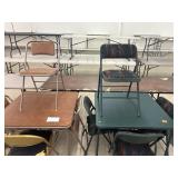 2 Folding Card Tables & 8 Chairs
