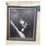 Framed Signed Painting of Jesus
