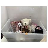 Tote of misc, TY Toys, Linch Bags, bandage wraps