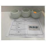 3 Battery Operated Candle Rose bowls, No