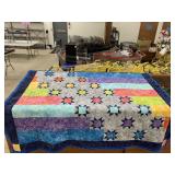 Stars Quilt, Batik? With Fuzzy back