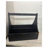 Magnolia Home Furniture black wood tool box.