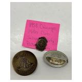 Vintage Pins - including Fisher Badge / Pin,
