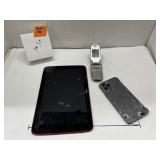 Very Damaged IPhone, Empty Apple Earbuds Box &