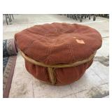 Mid-century modern rattan egg lounge chair