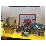 Christmas Village Houses, Musical Peanuts Tin,