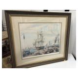 Signed Print  - New Bedford Whaler, Warping In"