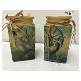 Containers w/ Bird Decor