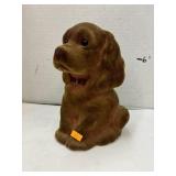 Flocked Coin Bank Rusty The Cocker Spaniel