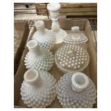 Vintage Fenton Hobnail Moonstone Opalescent White