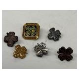 4-H Pins - One marked 1/20 10k GF - Two marked