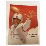 vintage football program for a game between