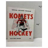 1959-1960 Fort Wayne Komets official souvenir