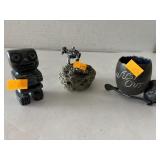 Gold Miner Figure, Vntg Toothpick Holder, Carved