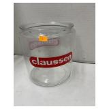 Claussen pickle glass counter  jar - No Lid
