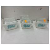 Set of 3 Vintage Pyrex Amish Butter Print