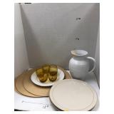 Serving Plates, Glasses, Pitcher