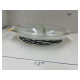 Vintage Pyrex Black Barbed Wire Stars Pattern 1.5