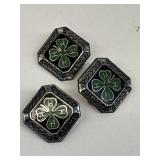 3 cnt - 4-H Pins - all marked Sterling