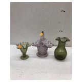 Glass Vases & Glass Basket