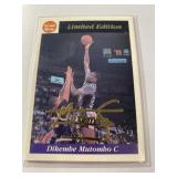 Dikembe Mutombo 24 Karat Gold Autograph Card