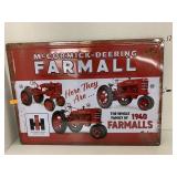 McCormick Deering Farmall Metal Sign