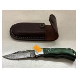 Damascus Knife w/ Case